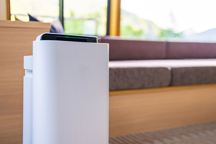 All rooms are equipped with air purifiers with humidification functions